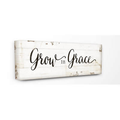«Grow In Grace Cursive Typographie», reproduction d'art textuel