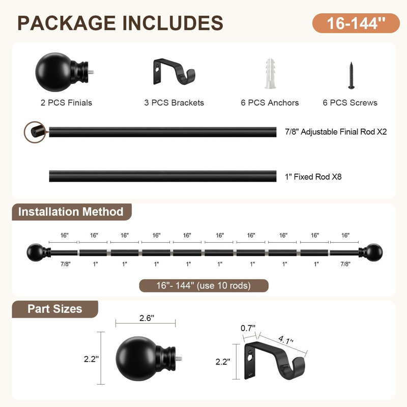 Black Curtain Rods