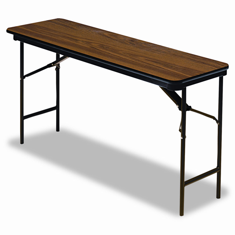Table rectangulaire en bois, gris, H 29 po x L 72 po x l 18 po