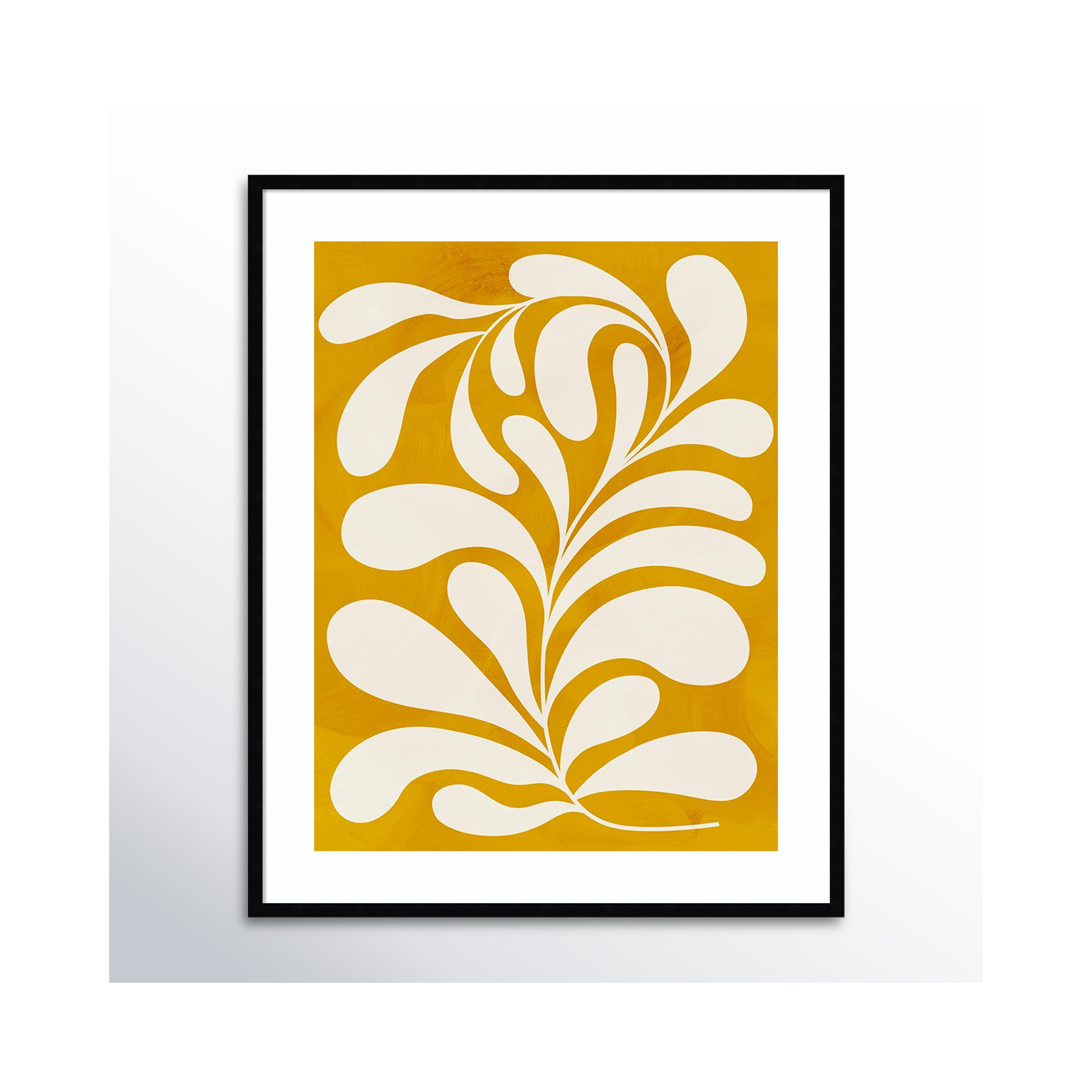 Goldenrod I by Grace Popp, 41" H x 33" W x 1" D, Black