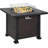 Bulhary Square Steel Propane Smokeless Fire Pit Table with Hidden Fuel Tank
