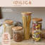 KitchenCraft Idilica Glass Storage Jar with Beechwood Lid, 1000ml-94408718