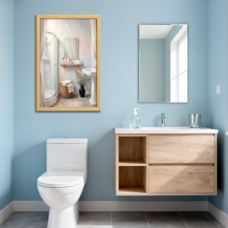 Salle de bain et de salle de bain, H 18 po x l 12 po, Toile tendue, Ne s’applique pas