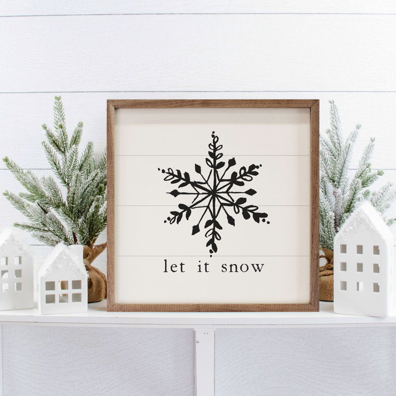 Let It Snow - flocon de neige blanc, H 4 po x l 4 po