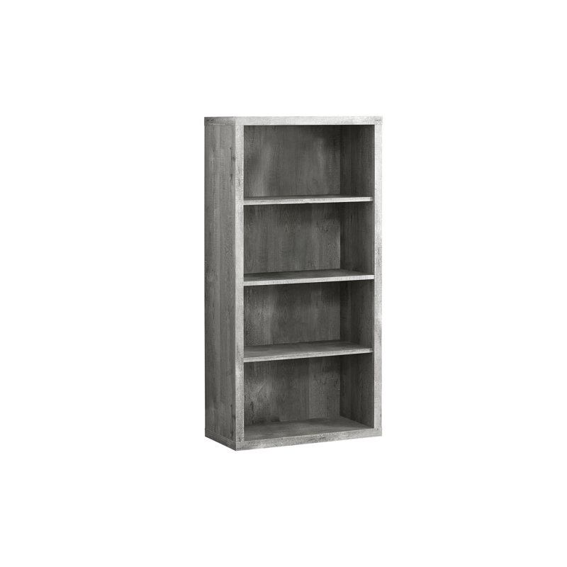 Bibliothèque 48 po Jesscia Meny, Gris, (4 Shelves) 48" H x 12" W x 24" D