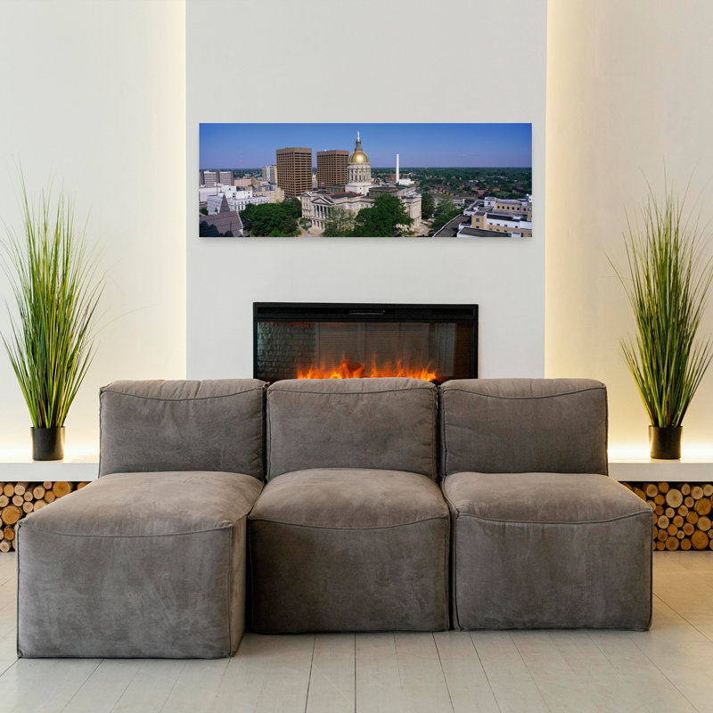 Atlanta GA 1 Piece Wrapped Canvas Panoramic Wall Art, 40.64 cm H x 121.92 cm W