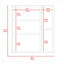 Pharmacie, trois tablettes internes, une porte, deux tablettes externes - blanc-2117729725