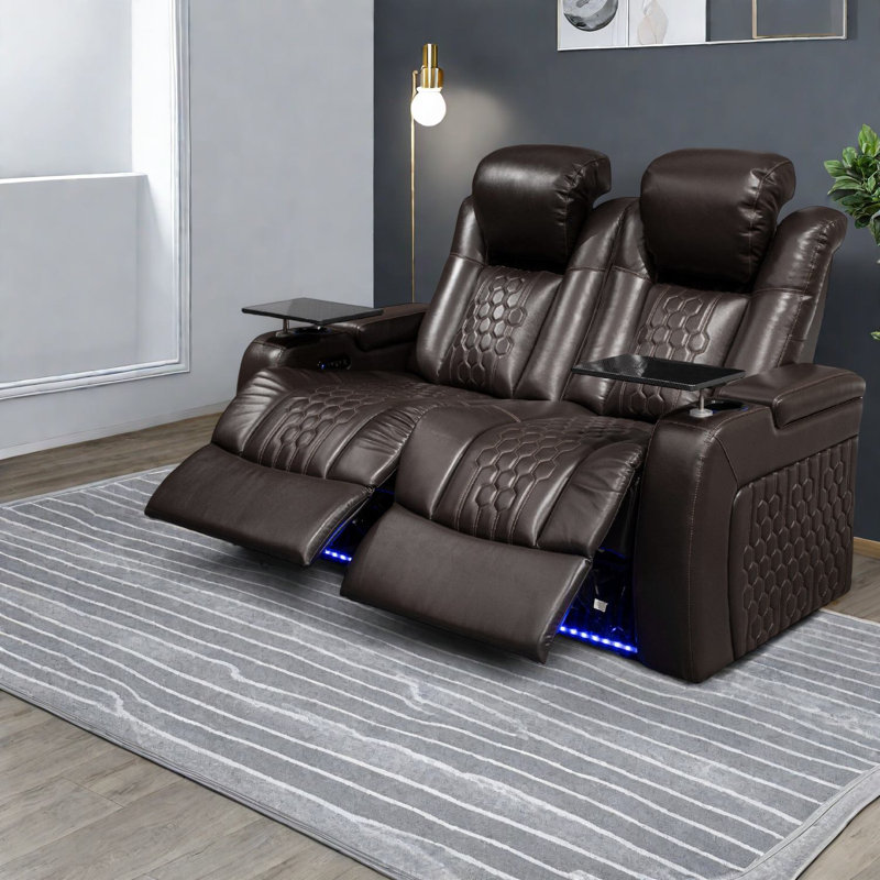 Canapés en cuir de luxe réglables, cuir véritable, confort moderne