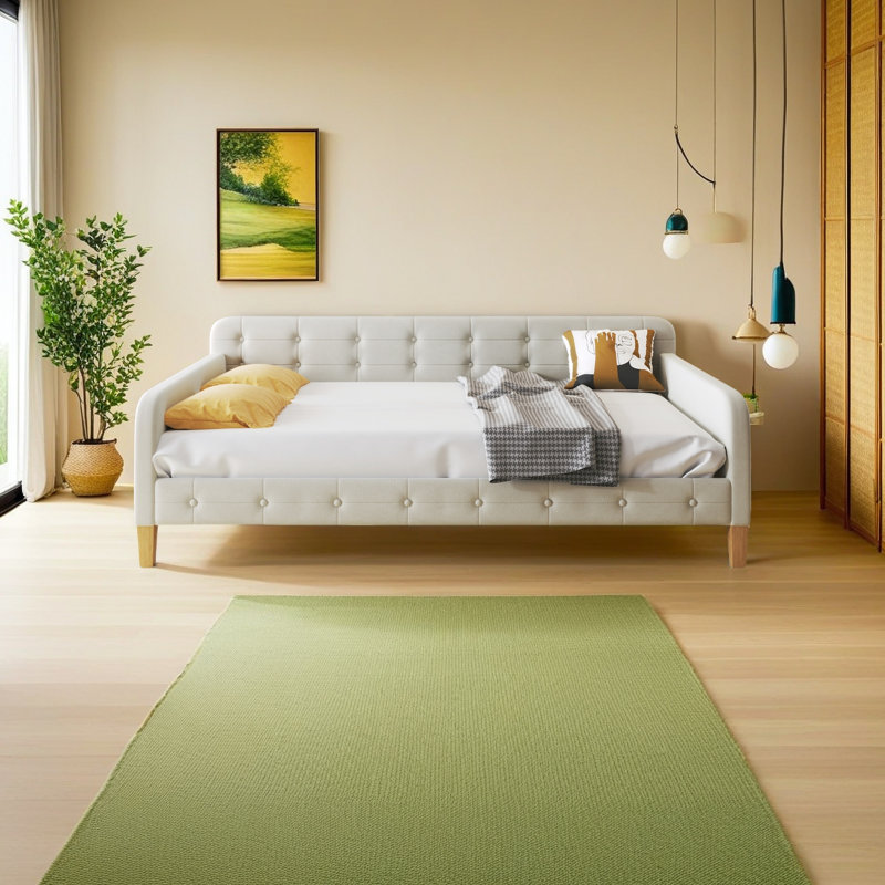 Lit de jour tapissier, Blanc, Double