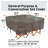 Khalil Water Resistant Patio Dining Set Cover