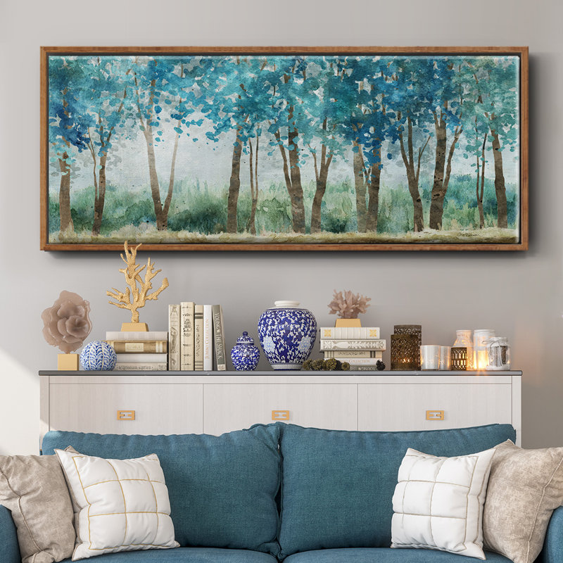 Sunwashed Grove- Framed Canvas, 12" H x 30" W