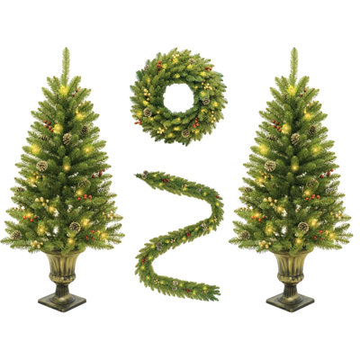 121.9cm H Lighted Artificial Christmas Tree