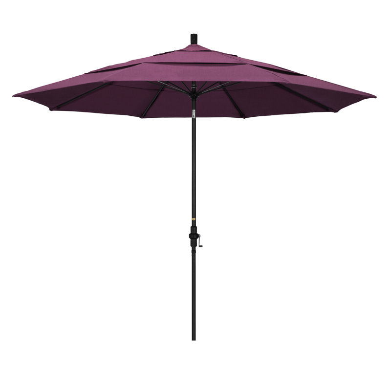 Parasol de marché 11 pi Brent, Sunbrella® lagon Astoria, H 110,5 po x l 132 po x P 132 po, Gris martelé