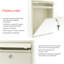 Trent Wall Mounted Galvanised Steel Lockable Weatherproof Post Box - 26x34x9cm-64111990