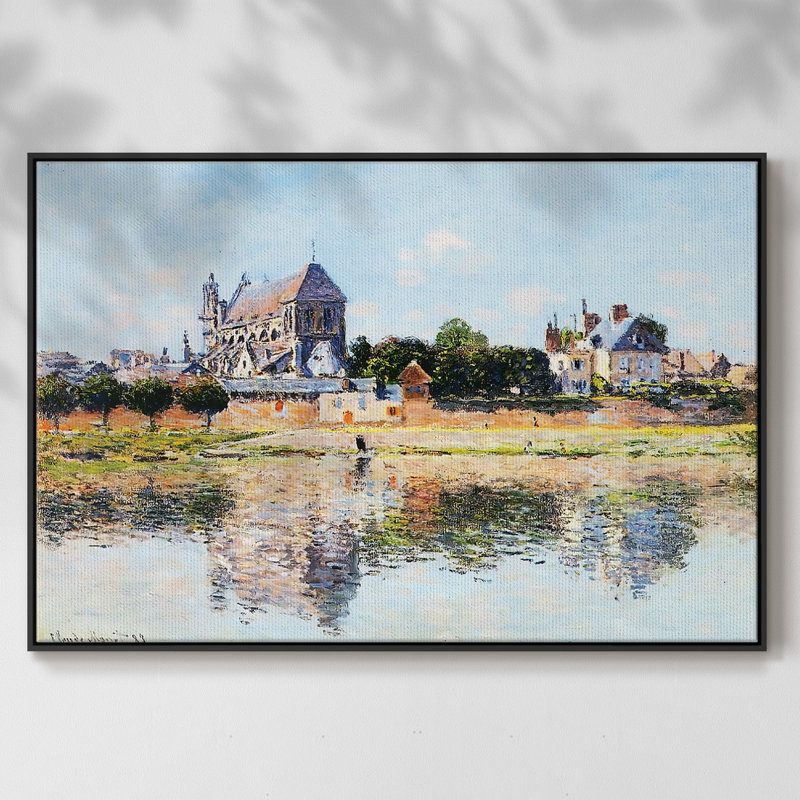 Vue de l'église de Vernon, 1883, H 27 po x l 41 po x P 2 po, Noir