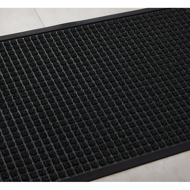Afsah Non-Slip Doormat, 36" W x 60" D, Charcoal
