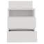 Taahir 2-Drawer Bedside Table with Open Shelf 40 cm White