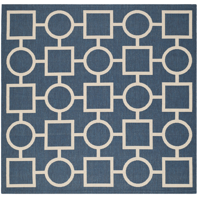 Arneshia Cotton Blue/Beige Area Rug