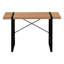 Bureau d'ordinateur, bureau personnel, ordinateur portable, L 48 po, travail, stratifié brun, métal noir, contemporain, moderne-123266610