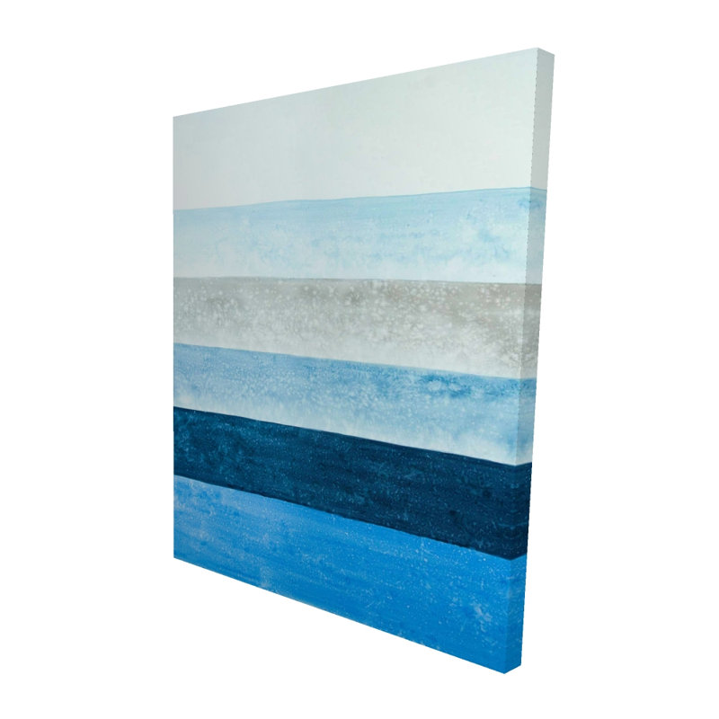 Blue Stripes - Classic Blue Canvas for Bathroom Decor