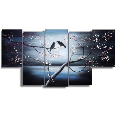 Ensemble de 5 reproductions d’art sur toile tendue ensemble forever