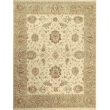 Hand Knotted Wool Oriental Area Rug in Brown/Beige/Ivory