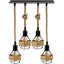 4 - Light Black Kitchen Island Pendant