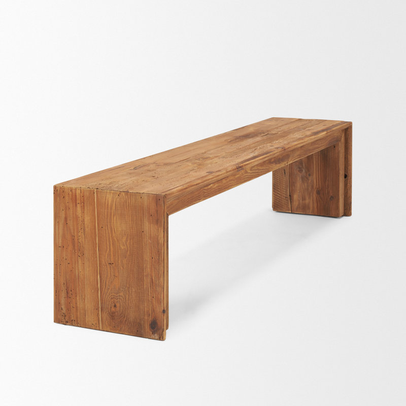 Banc rectangulaire en bois recyclé Kazia