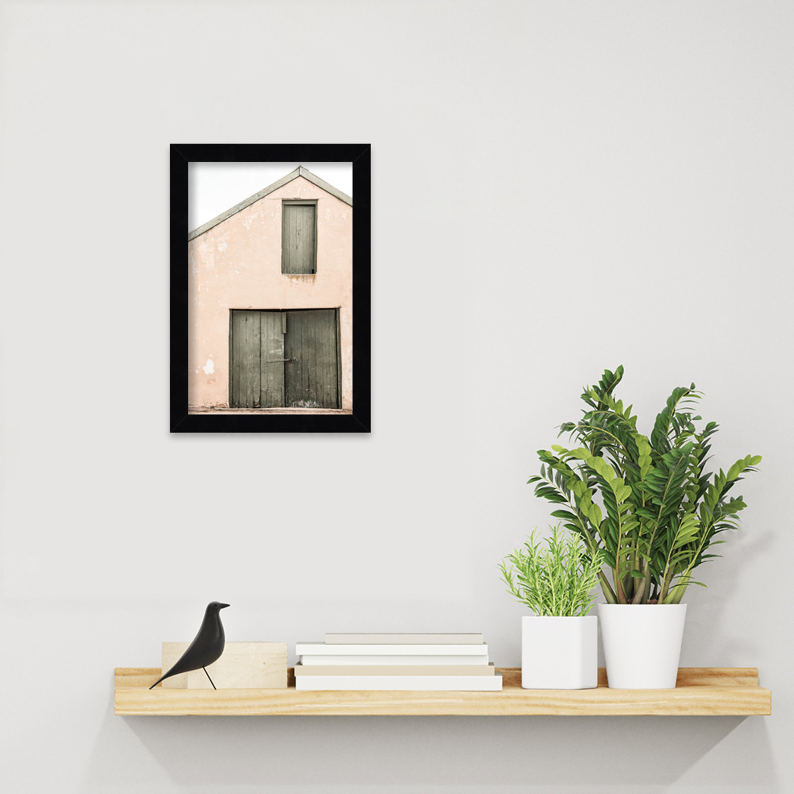 Pineland "Karoo Farm House" Print, Black, 13" H x 9" W