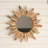 Round Driftwood Framed Sunburst Wall Mirror