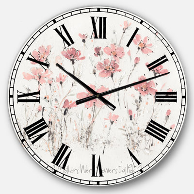 Wildflowers III - Horloge murale traditionnelle