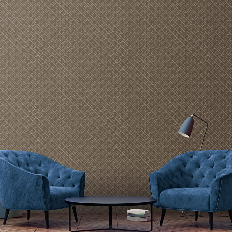 Cumbo 10m x 53cm Wallpaper Roll, Brown