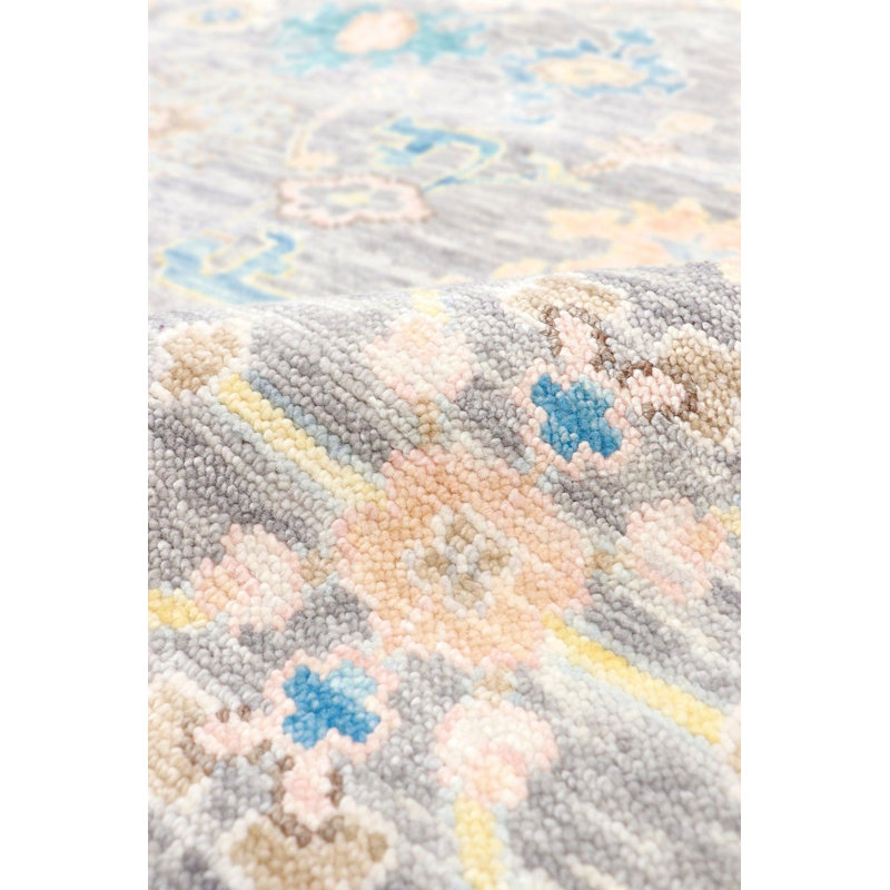 Oriental Area Rug in Silver