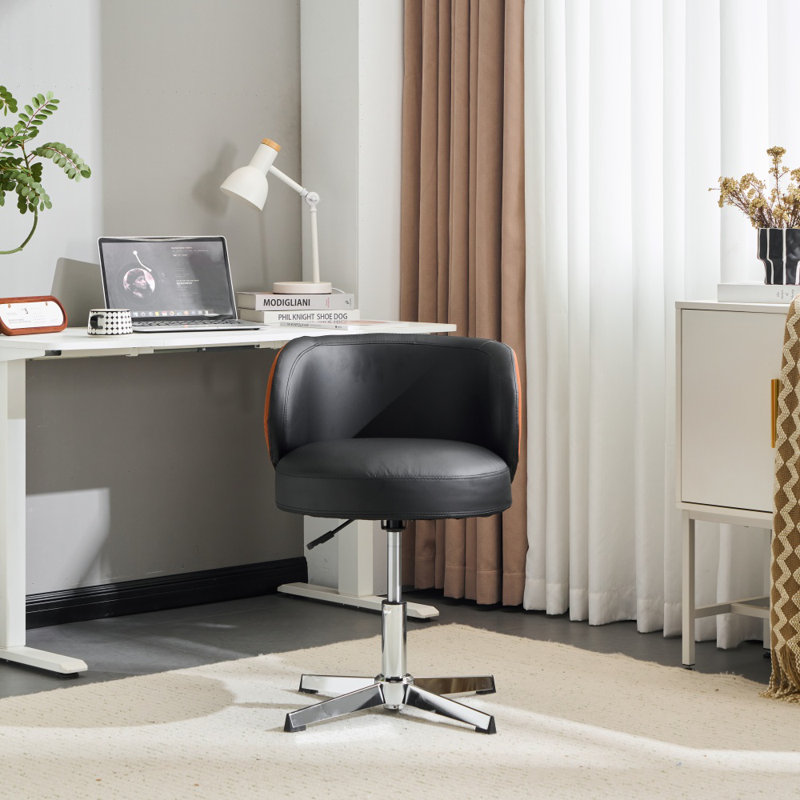 Chaise de bureau Pu Modern, Black/Brown