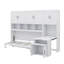 Lit escamotable simple avec placard, tiroirs et bureau d'écriture