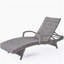 Chaise longue en osier crème