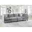 120" Grey Velvet 8Pc Modular Sectional Sofa