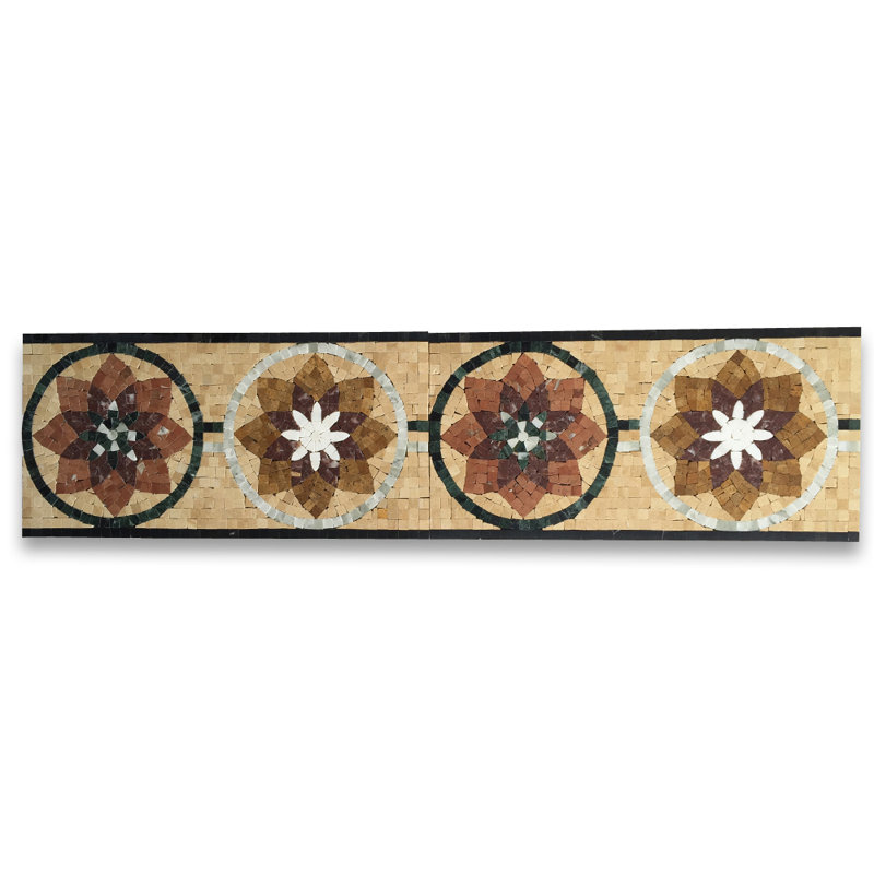 Carreau de mosaïque en marbre 7,9 po x 15,7 po Amethyst Levanto