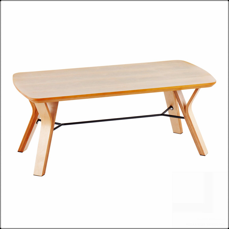 Banc en bois naturel Folia Mid-Century