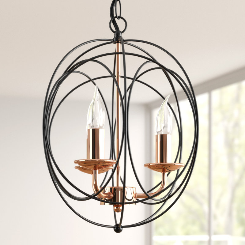 Mcgowan 3 - Light Black/Copper Sphere Pendant