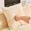 Beige incurvé avec un design compressé, peau douce - chenille, siège moyen, mousse et ressort, s'adapte à de nombreux décors de maison à 4 sièges, divers environnements