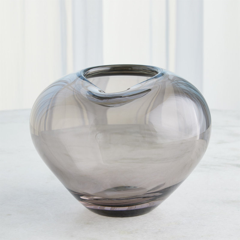 Undulating Handmade Glass Table Vase