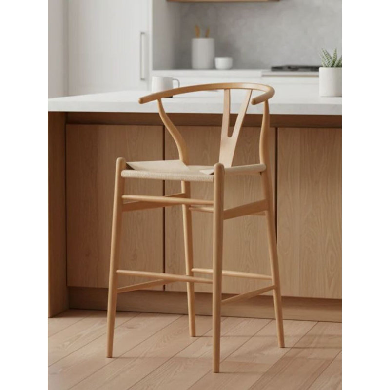 Tabouret en rotin Merins Collection, Naturel, 2