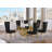Lebanon Glass Top Trestle Dining Set-355821840-381428323