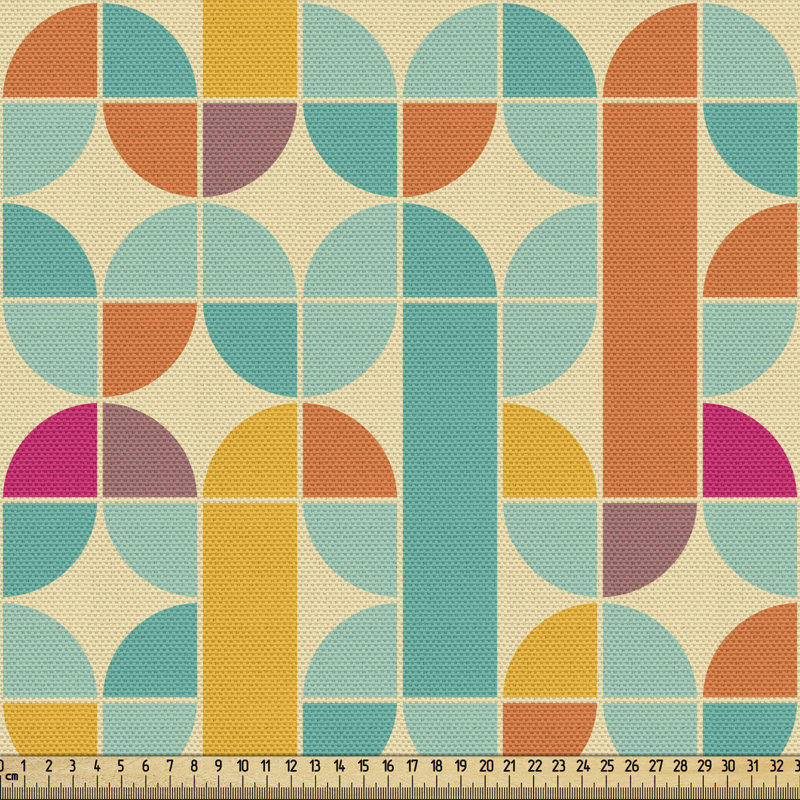 Tissu rétro Ambesonne, l 58 po x L 72 po