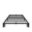 Cadre de lit en fer sans vis, lit métallique entièrement démonté et livré à plat, style moderne, hauteur 15 cm, 2 places-80383306