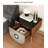 Vintage style movable multifunctional bedside table