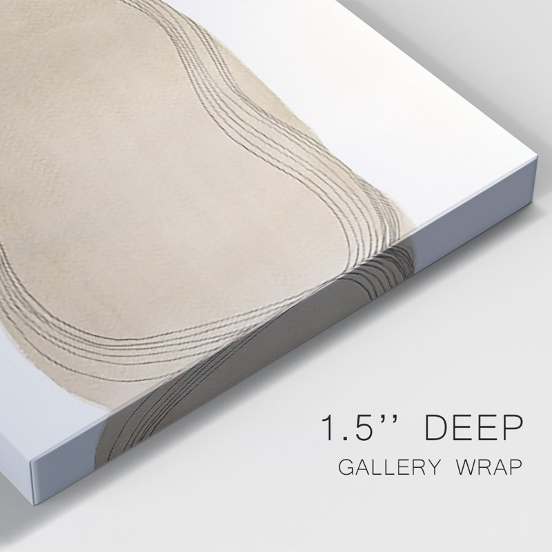 River Rocks Contour I, toile tendue avec châssis de qualité supérieure - prête à être accrochée, H 12 po x l 8 po x P 1 po