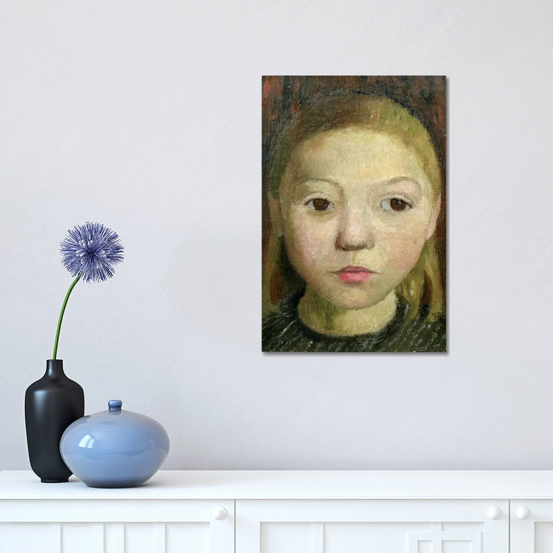 Head Of A Girl by Paula Modersohn-Becker - Wrapped Canvas Painting, 45.72cm H x 30.48cm W x 1.905cm D