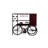 9 Bottle Solid Wood Floor Wine Bottle & Glass Rack in Maroon